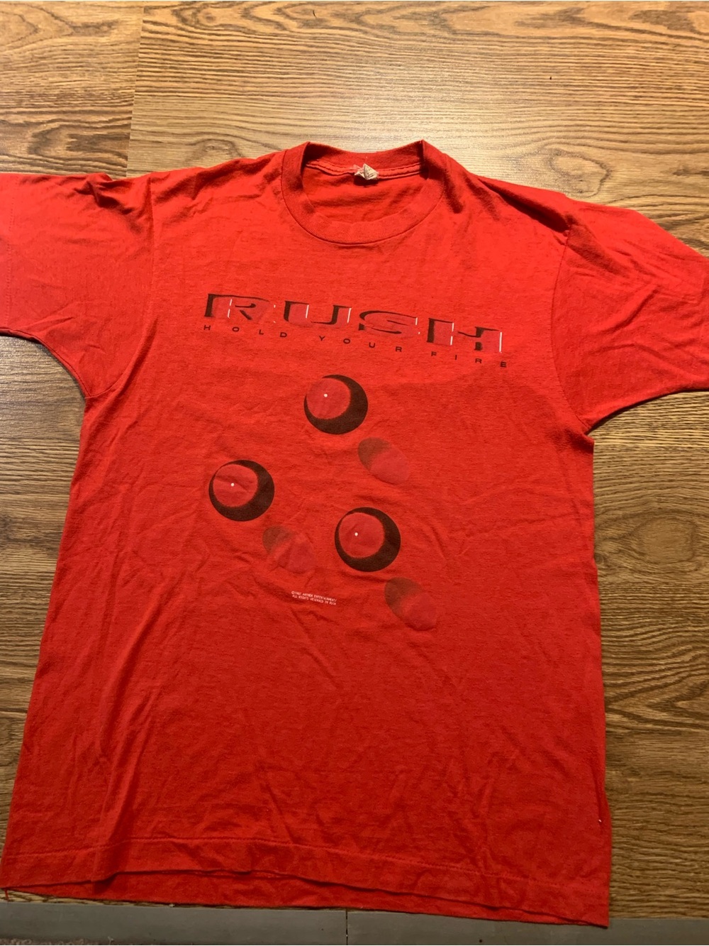 Vintage 1987 Rush Hold Your Fire Tour Shirt
